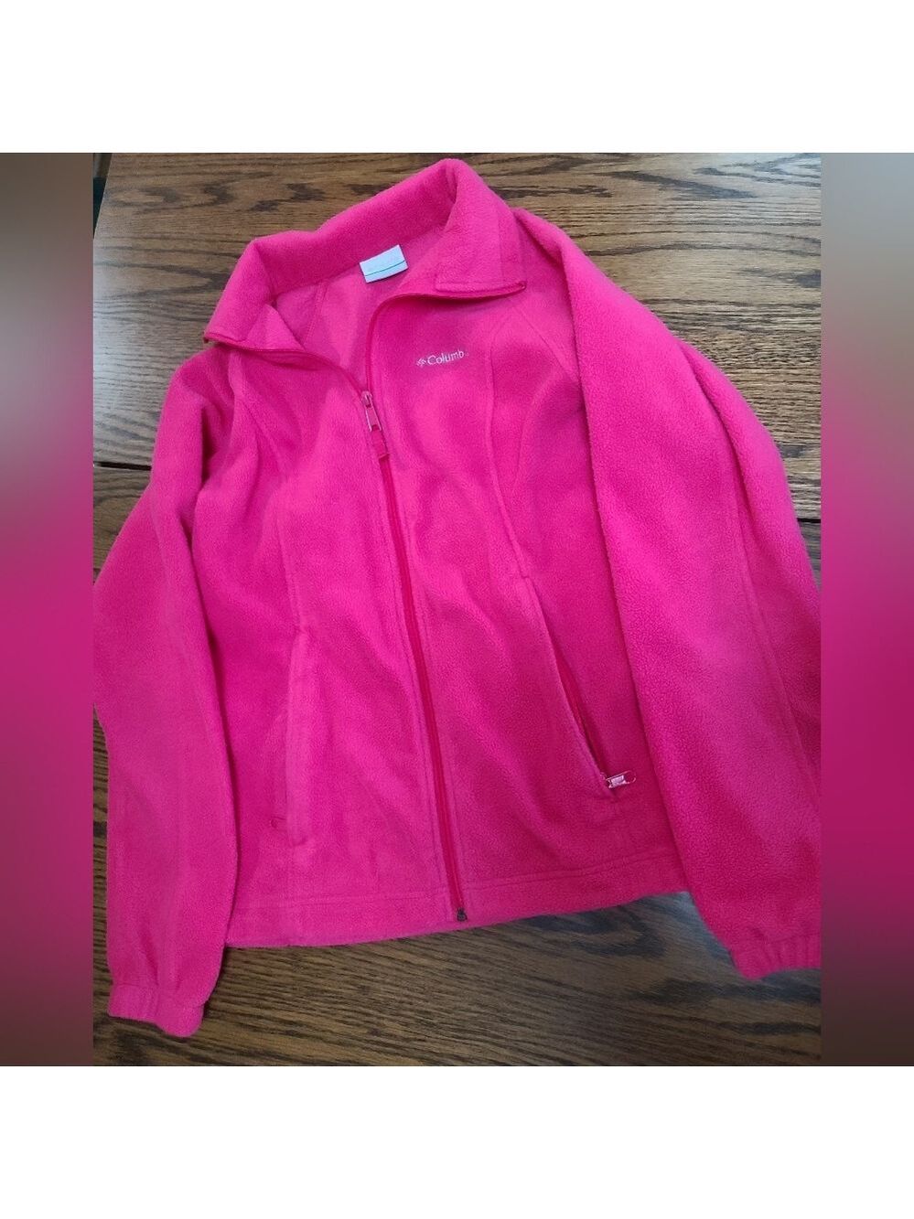 Columbia Women's Pink Zip-Up Fleece Jacket Size S - Picture 5 of 7